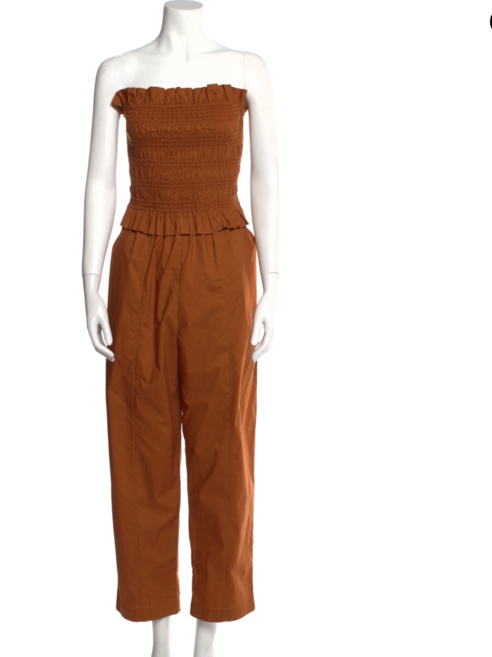 Sea NY Ruffle Strapless Jumpsuit - Rust Color
